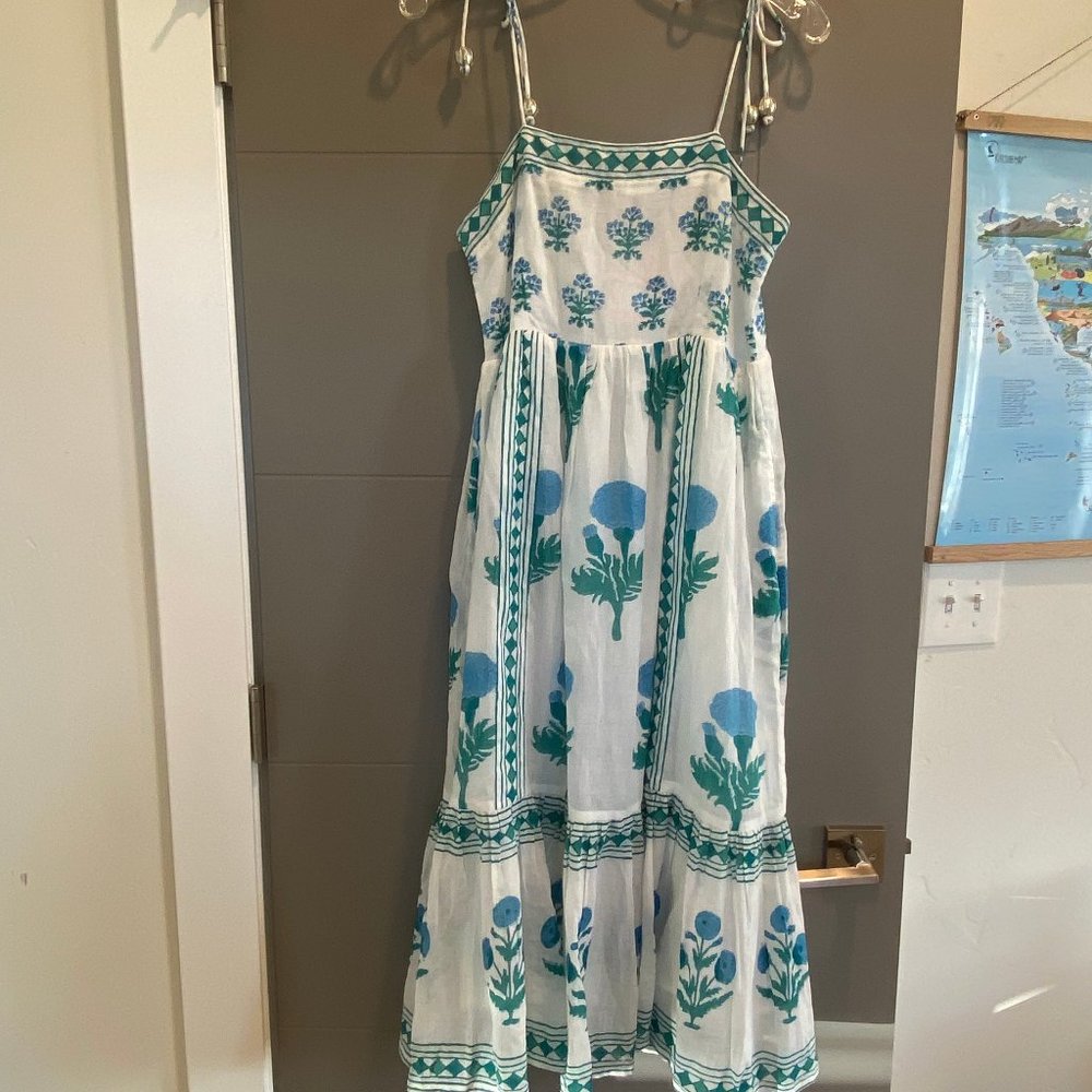 Oliphant Tie Strap Midi- Bloom Blue